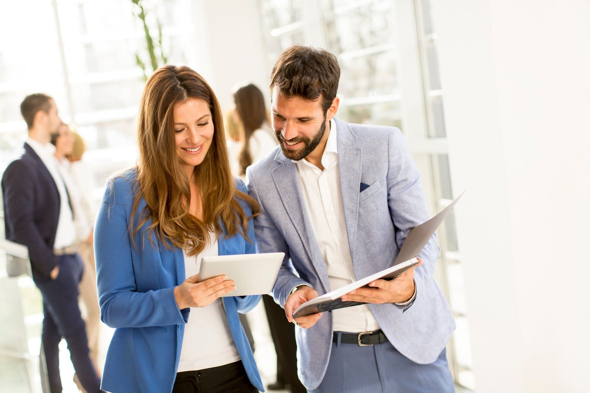 Young bussiness couple in the office